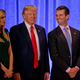 Donald Trump Jr. (right) with then-President-elect Donald Trump and Ivanka Trump in New York City on Jan. 11, 2017 (Seth Wenig/AP Images)